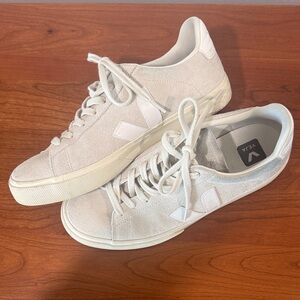 Veja Suede Men’s Low-Top Sneakers in Off-White